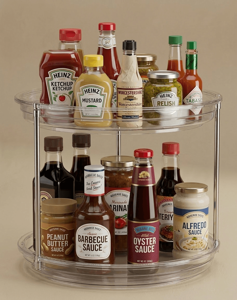 2-Tier Lazy Susan Turntable Organizer