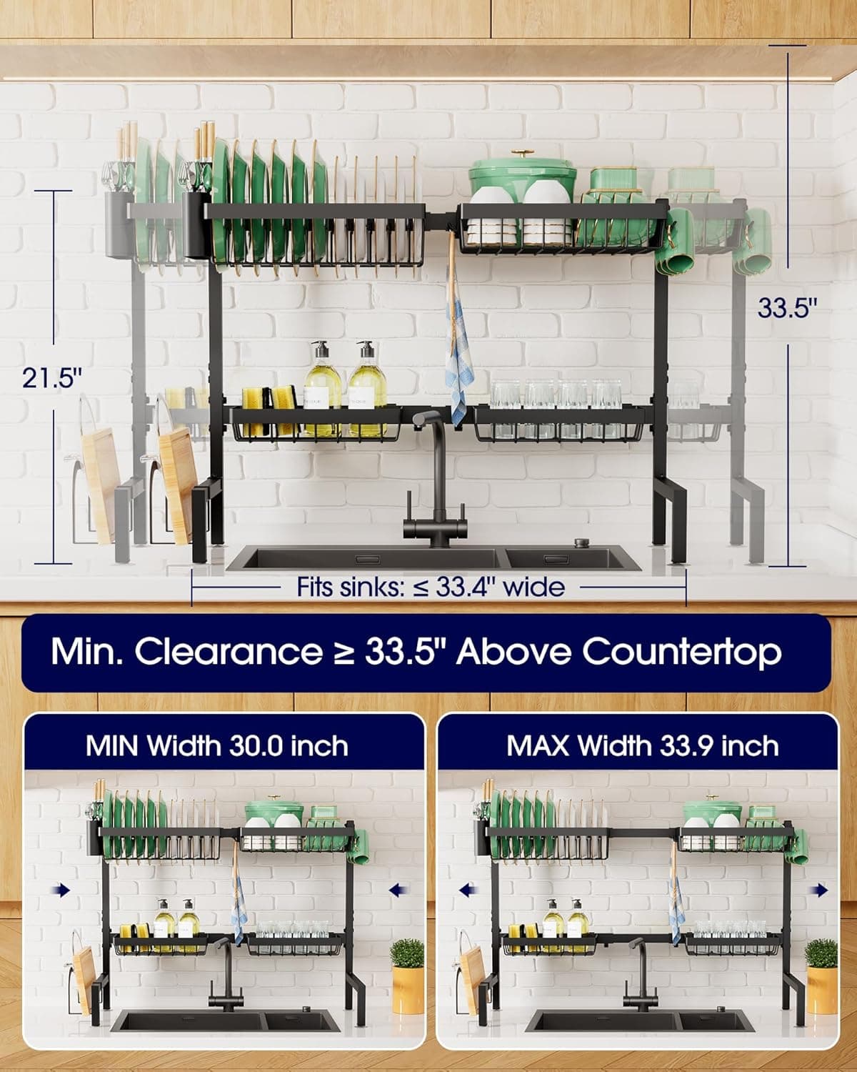 Over-The-Sink Dish Drying Rack
