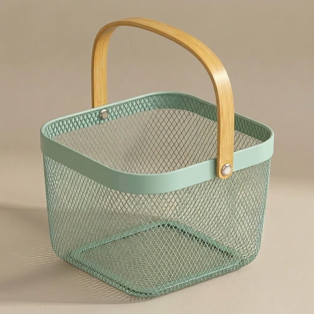 Mint Green Mesh Basket