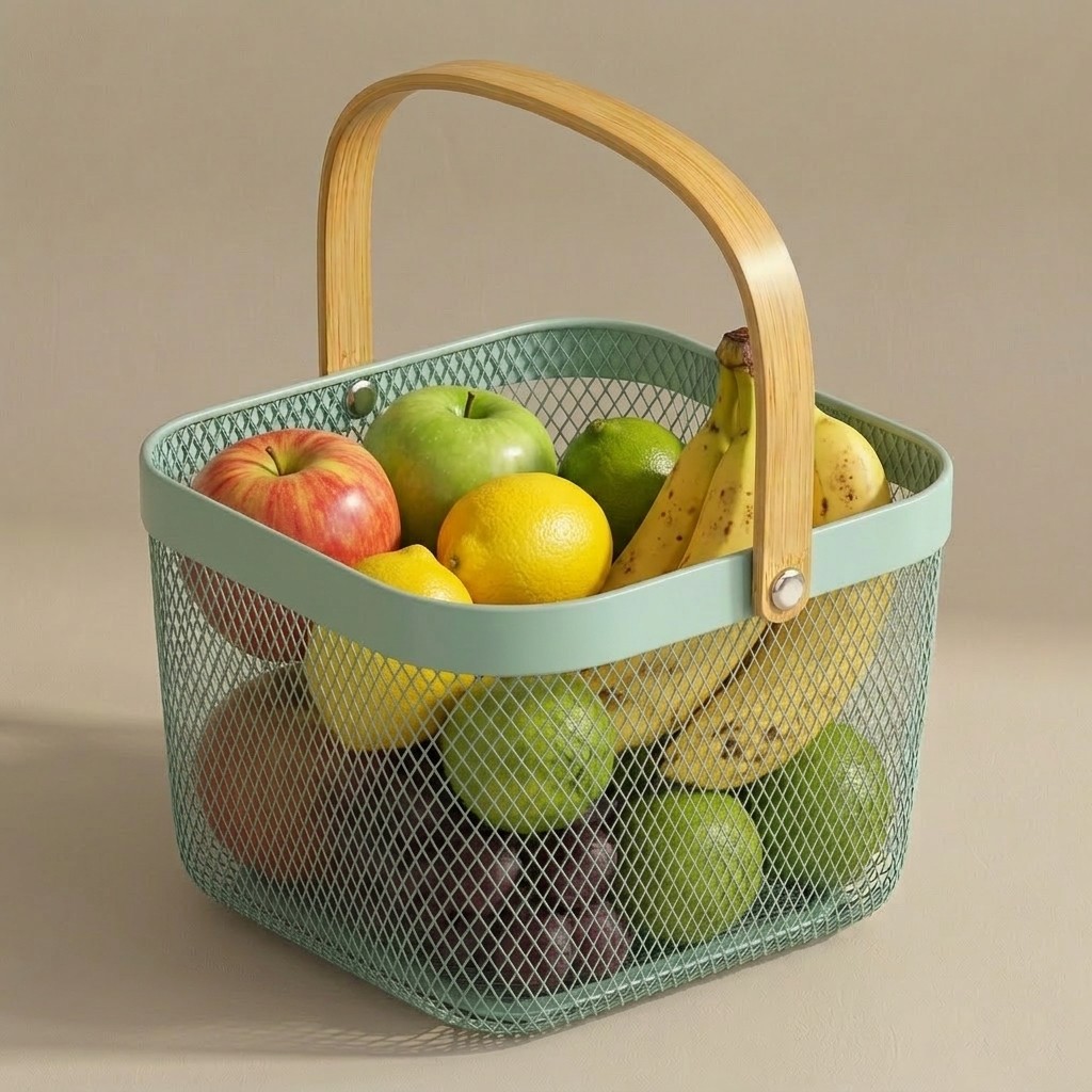 Mint Green Mesh Basket